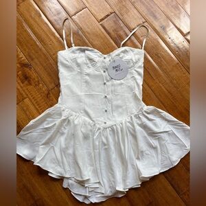 NWT Princess Polly Solace Mini Dress White with back zip size US 6